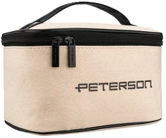 Vieno skyriaus kosmetinė iš sintetinio audinio Peterson, smėlio ir juoda RT23