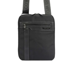 Vyriška juoda crossbody piniginė Coveri World CW2264, ekologiška oda, su reguliuojamu dirželiu