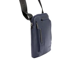 Vyriška mėlyna crossbody piniginė Pierre Cardin, ekologiška oda