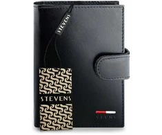 Vyriška natūralios odos piniginė Stevens Z07-326A-R, RFID apsauga
