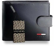 Vyriška natūralios odos piniginė Stevens Z07-8888A-R, RFID apsauga