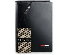 Vyriška natūralios odos piniginė Stevens Z07-326-R, RFID apsauga