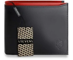 Vyriška natūralios odos piniginė Stevens Z06-8888-R, RFID apsauga