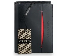 Vyriška natūralios odos piniginė Stevens Z08-326-R, RFID apsauga