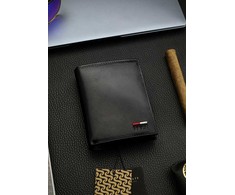 Vyriška natūralios odos piniginė Stevens Z07-326-R, RFID apsauga