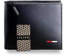 Vyriška natūralios odos piniginė Stevens Z07-8888-R, RFID apsauga