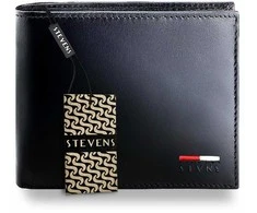 Vyriška natūralios odos piniginė Stevens Z07-8888-R, RFID apsauga