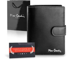 Vyriška odinė piniginė Pierre Cardin, juoda, RFID apsauga A623406