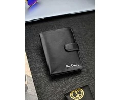 Vyriška odinė piniginė Pierre Cardin, juoda, RFID apsauga A623406