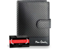 Vyriška odinė piniginė Pierre Cardin, juoda, RFID apsauga A623706