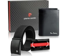 Vyriška odinė piniginė Pierre Cardin, RFID, juoda 623206