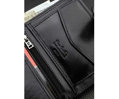 Vyriška odinė piniginė Pierre Cardin, RFID, juoda 623206