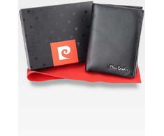 Vyriška odinė piniginė Pierre Cardin Tilak58 326 su RFID apsauga, juodos spalvos