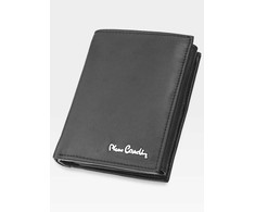 Vyriška odinė piniginė Pierre Cardin Tilak58 326 su RFID apsauga, juodos spalvos