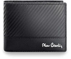 Vyriška odinė piniginė Pierre Cardin YS607, juoda, su RFID apsauga