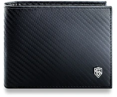 Vyriška odinė piniginė Stevens, plona, juoda, su RFID apsauga 8824-R