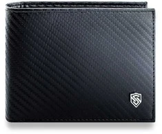 Vyriška odinė piniginė Stevens, plona, juoda, su RFID apsauga 8824-R