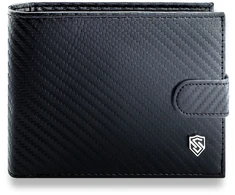 Vyriška odinė piniginė Stevens, plona, juoda, su RFID apsauga 8824A-R