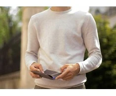 Vyriška odinė piniginė Stevens RFID su apsauga Plona SLIM