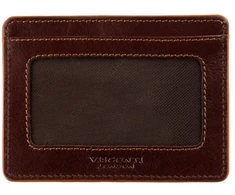 Vyriška odinė piniginė, Visconti Monaco ALP91, tamsiai ruda, su RFID apsauga