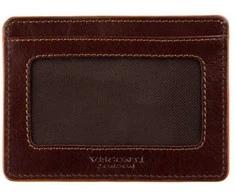 Vyriška odinė piniginė, Visconti Monaco ALP91, tamsiai ruda, su RFID apsauga