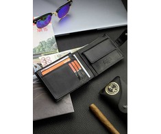 Vyriška piniginė Pierre Cardin, juoda, su RFID apsauga A6088306
