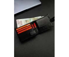 Vyriška piniginė Pierre Cardin, su RFID apsauga, juoda A323306