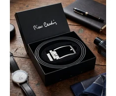 Vyriškas automatinis diržas Pierre Cardin, juodas, dovanų dėžutėje D40027