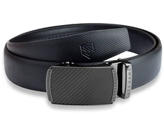 Vyriškas odinis diržas Stevens, juodas, automatinė sagtis 2507
