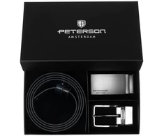 Vyriškas odinis dvipusis diržas su 2 sagtimis Peterson F461