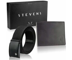 Vyriško diržo ir odinės piniginės komplektas Stevens