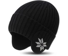 Žieminė juoda beanie kepurė unisex