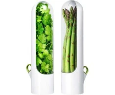 Žolelių laikymo indas Herb Saver, baltas, 2 vnt.