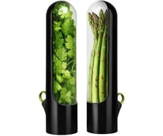 Žolelių laikymo indas Herb Saver, juodas, 2 vnt.