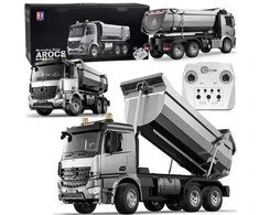 Mercedes Arocs METAL vairuojamas savivartis EE su puspriekabe 1:20 RC0667