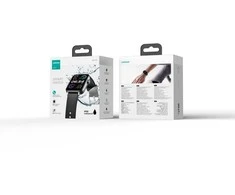 Išmanusis laikrodis Joyroom Fit-Life, Sidabrinės spalvos korpusas su juodos spalvos dirželiu