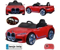 Akumuliatorinis automobilis vaikams Jokomisiada BMW i4 PA0310 | spalva: raudona