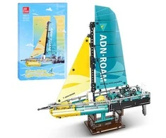Jokomisiada Techniniai blokai Racing yacht 675 dalių spalvoti blokai ZA5296