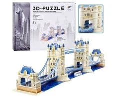 Jokomisiada Bokšto tiltas 3D Dėlionė 120 dalių erdvinė dėlionė Londonas ZA5399