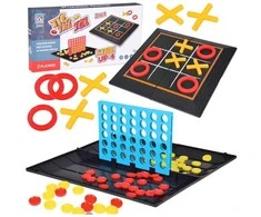 Jokomisiada Žaidimų rinkinys 2in1 tic-tac-toe line up 4 loginiai strateginiai GR0679