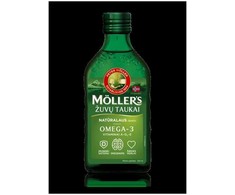 Mollers naturalaus skonio skysti žuvų taukai 250 ml