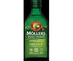 Mollers naturalaus skonio skysti žuvų taukai 250 ml