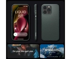Spigen dėklas LIQUID AIR skirtas Apple iPhone 15 Pro Max abyss žalias