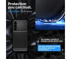 Spigen Rugged Armor dėklas, skirtas Samsung Galaxy S23 FE matte juodos spalvos