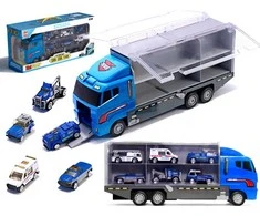 Roger Transporterio sunkvežimis TIR paleidimo įrenginys + metaliniai policijos automobiliai