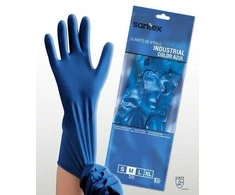 Santex Industrial Nitrile antibakterinės nitrilo pirštinės - M - 1 pora