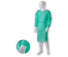 Chalatas PP žalias, su rankogaliais, 25 g/m² (vnt.)