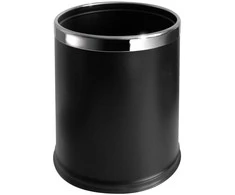 JVD Round Juodas šiukšliadėžė dvigubomis sienelėmis, 10L