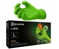 Mercator Medical Mercator GoGrip nitrilo pirštinės, žalios (50vnt.) - L