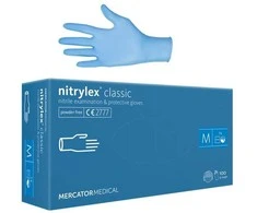 Mercator Medical Mercator Nitrylex Classic vienkartinės nitrilo pirštinės, mėlynos (100vnt.) - L